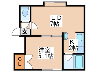 珊瑚マンションの物件間取画像